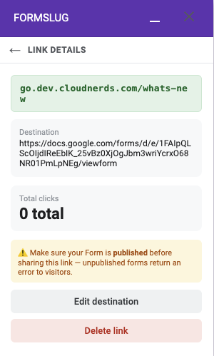 Link details